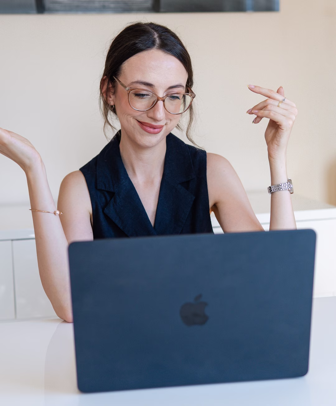 Jana at her desk in her study